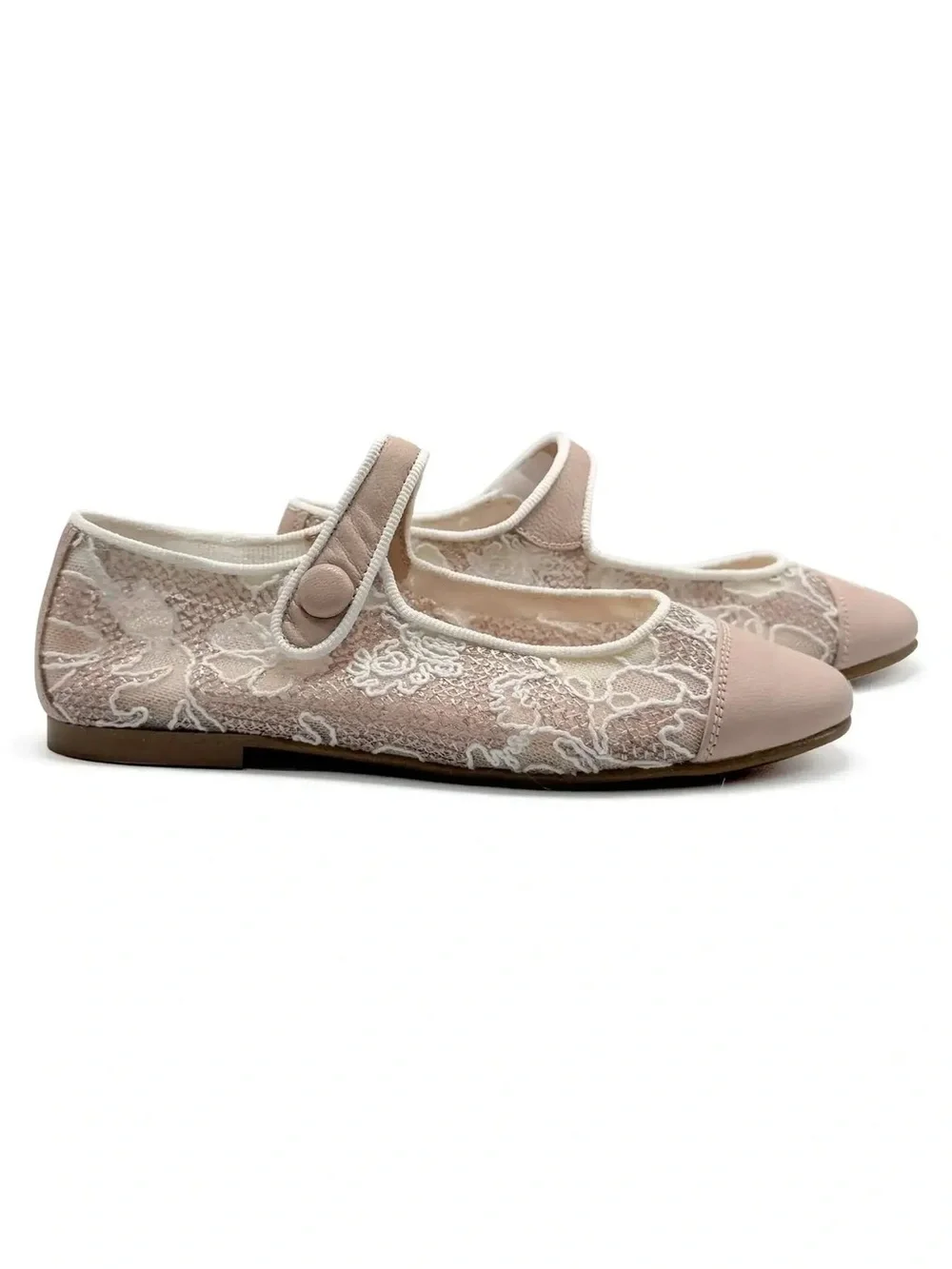 Maria Catalan | Ivory Lace Mary Jane Shoes Toddler Girls Size 24 NEW